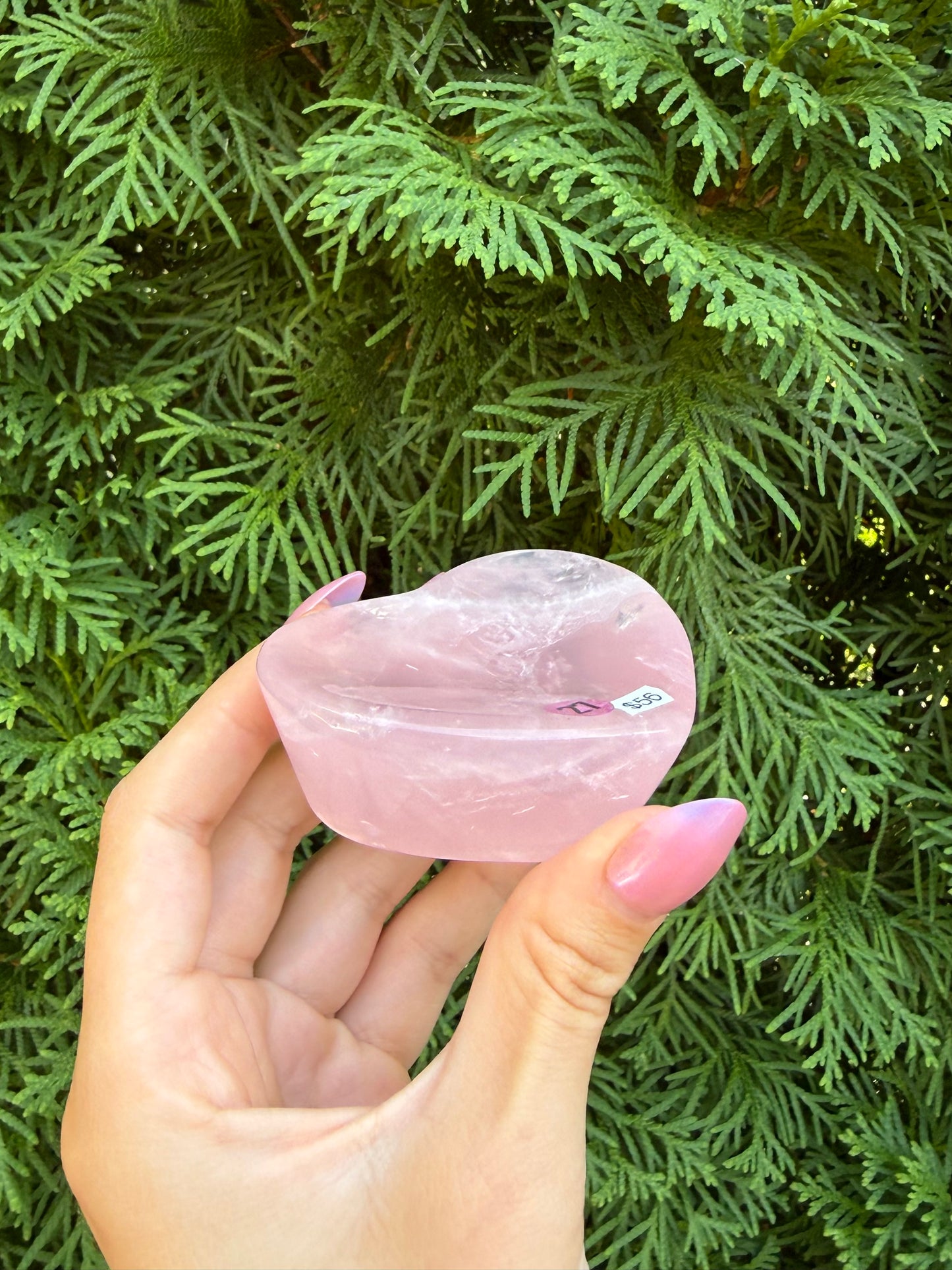 Rose Quartz Heart Bowl (Opt 27)