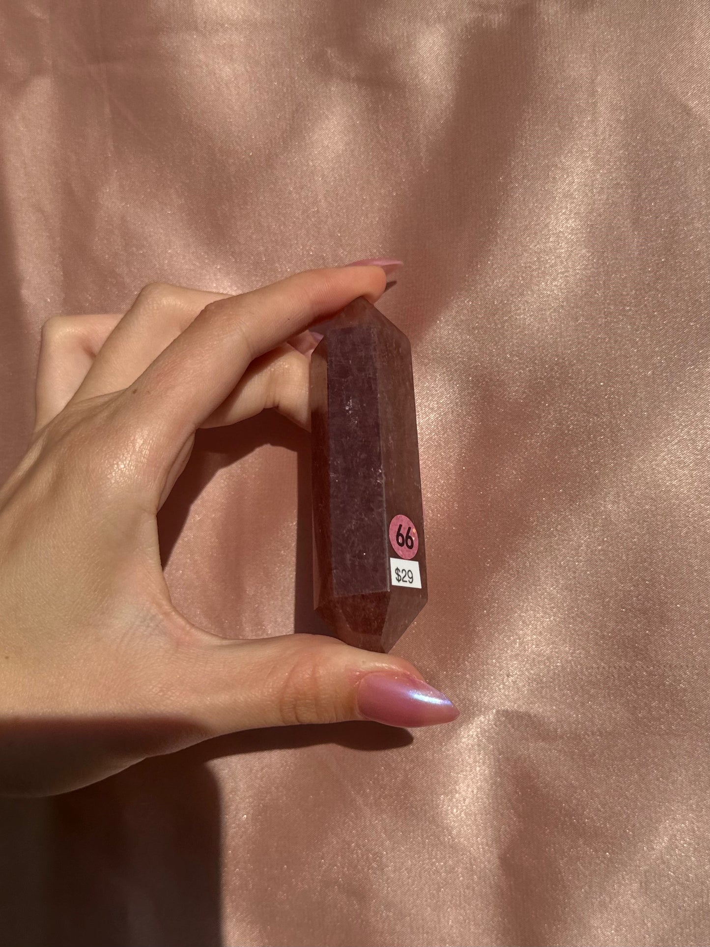 Strawberry Quartz Double-Terminated Point (Opt 66)