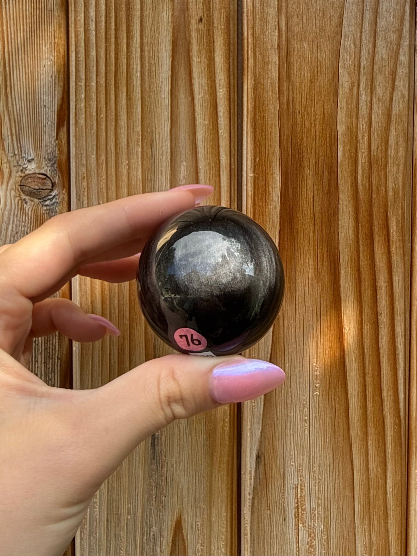 Silver Sheen Obsidian Sphere (Opt 76)