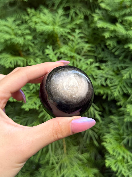 Silver Sheen Obsidian Sphere (Opt 75)