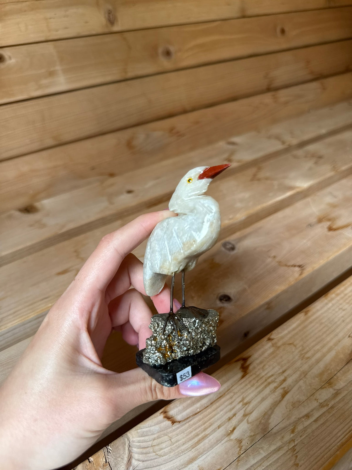 Egret Bird Carving