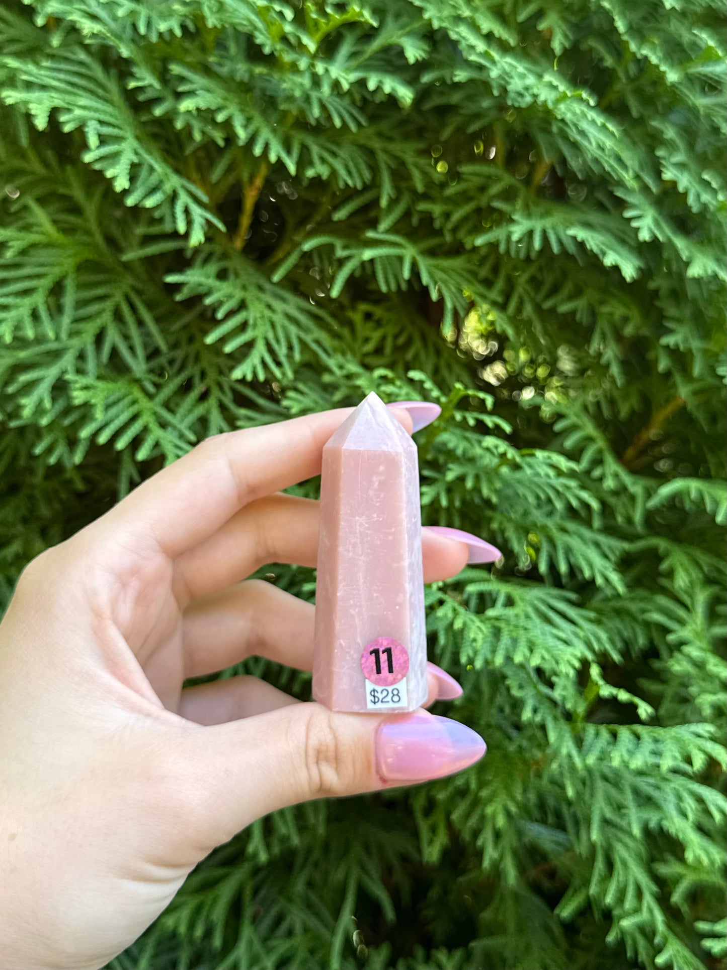 Pink Opal Obelisk Mini Tower (Opt 11)