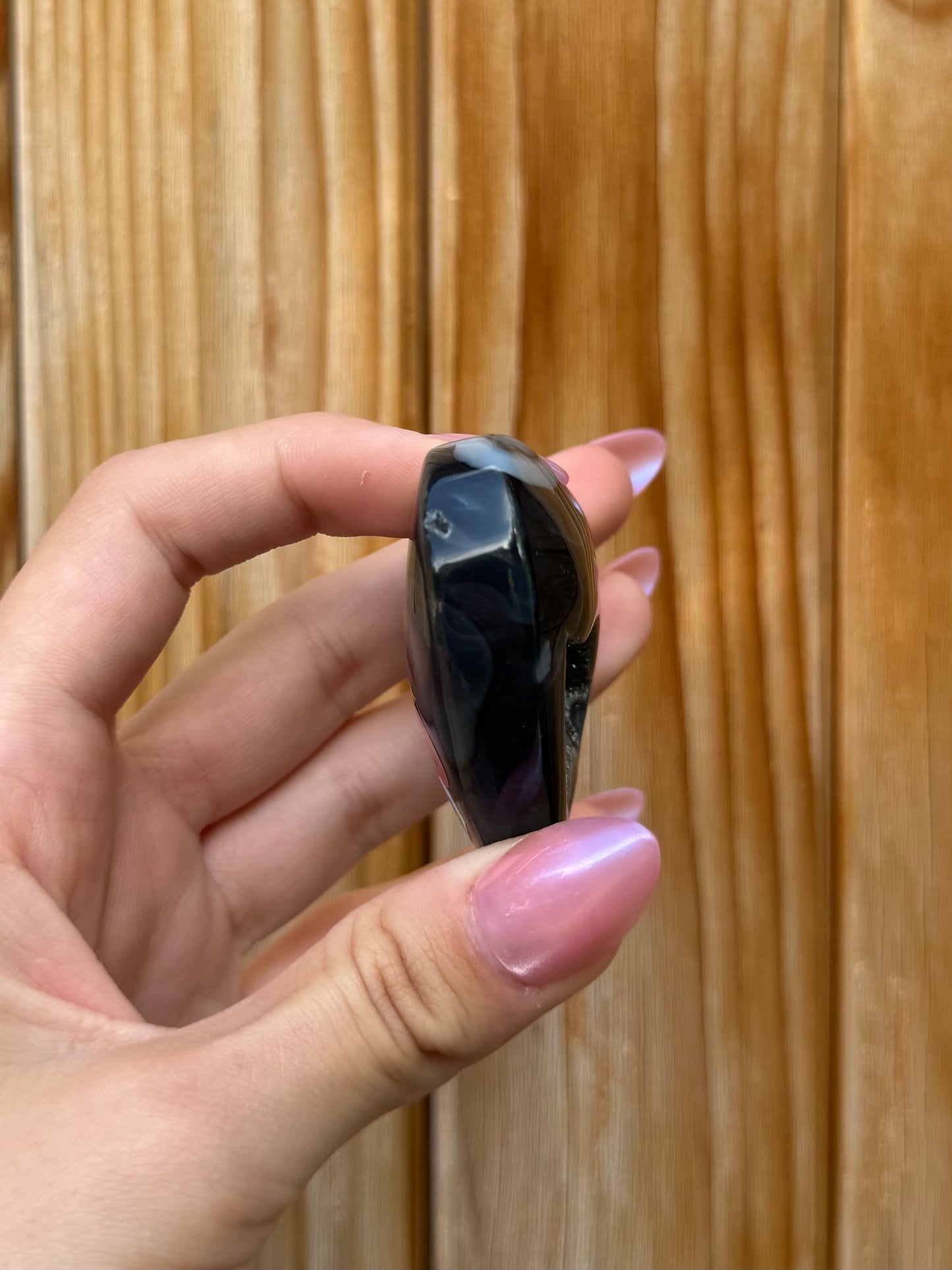 Druzy Onyx Heart (Opt 6)