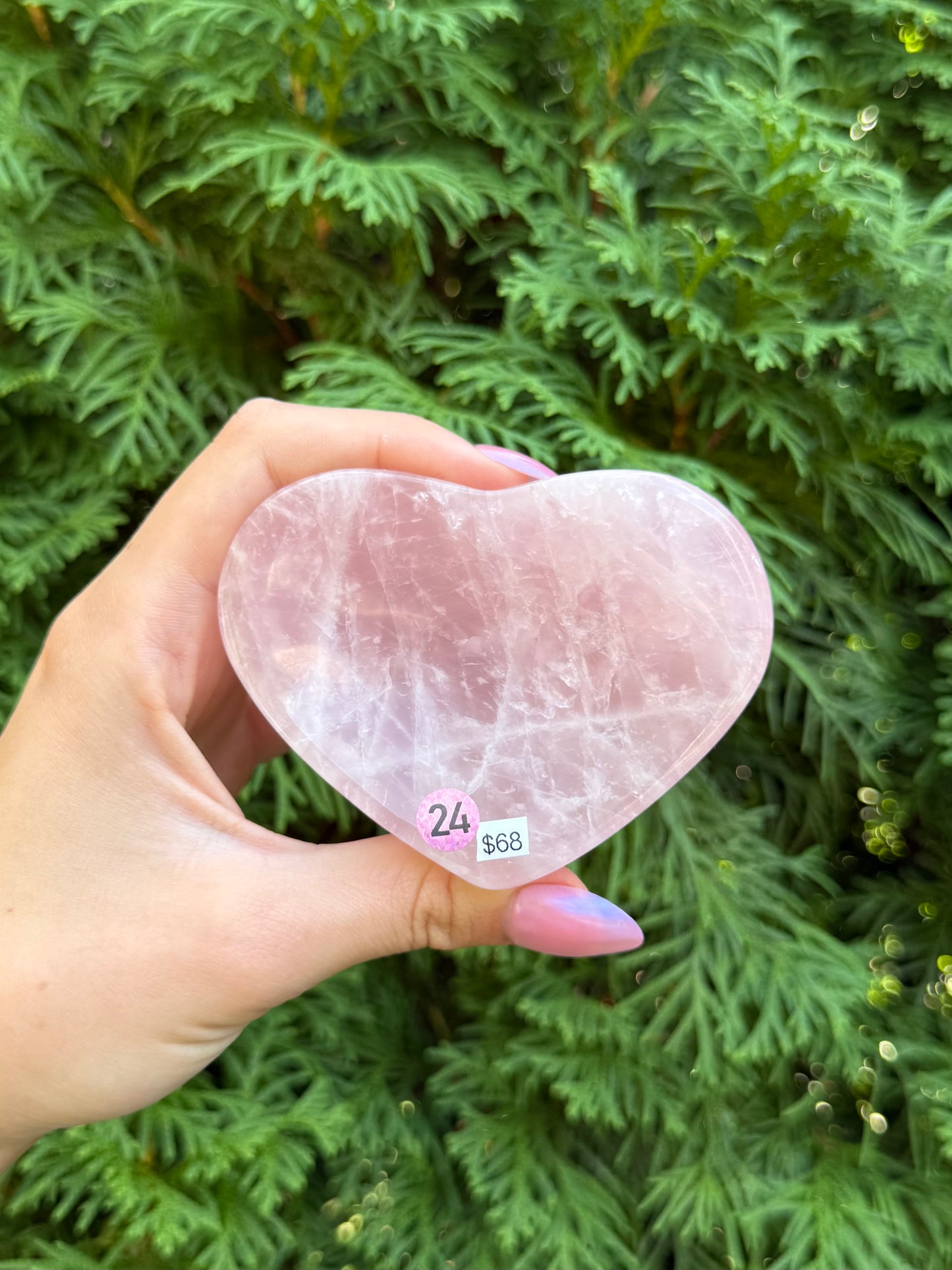 Rose Quartz Heart Bowl (Opt 24)