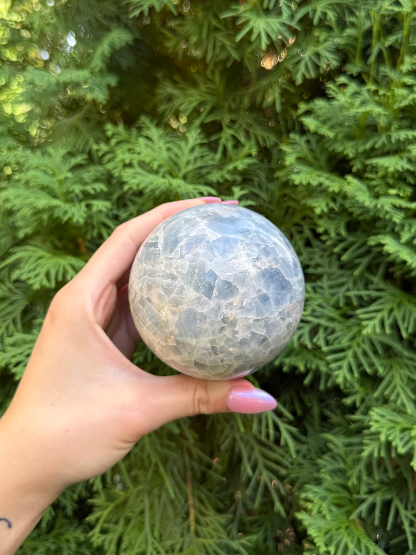Blue Calcite Sphere (Opt 48)