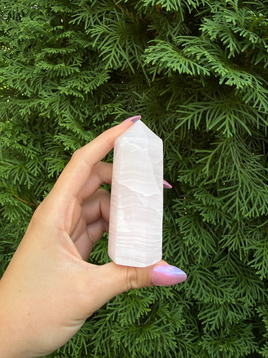 Pink Mangano Calcite Tower (Opt 37)