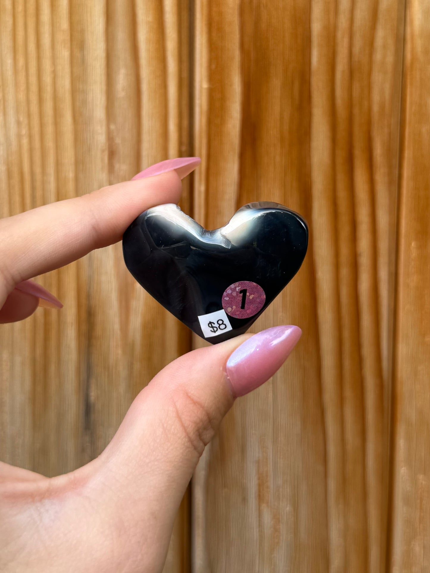 Druzy Onyx Heart (Opt 1)