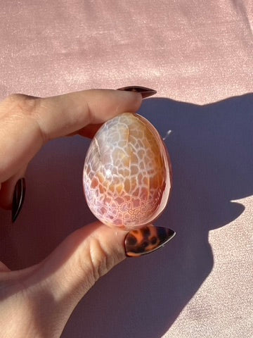 Dragon Fire Agate Egg (Opt 16)