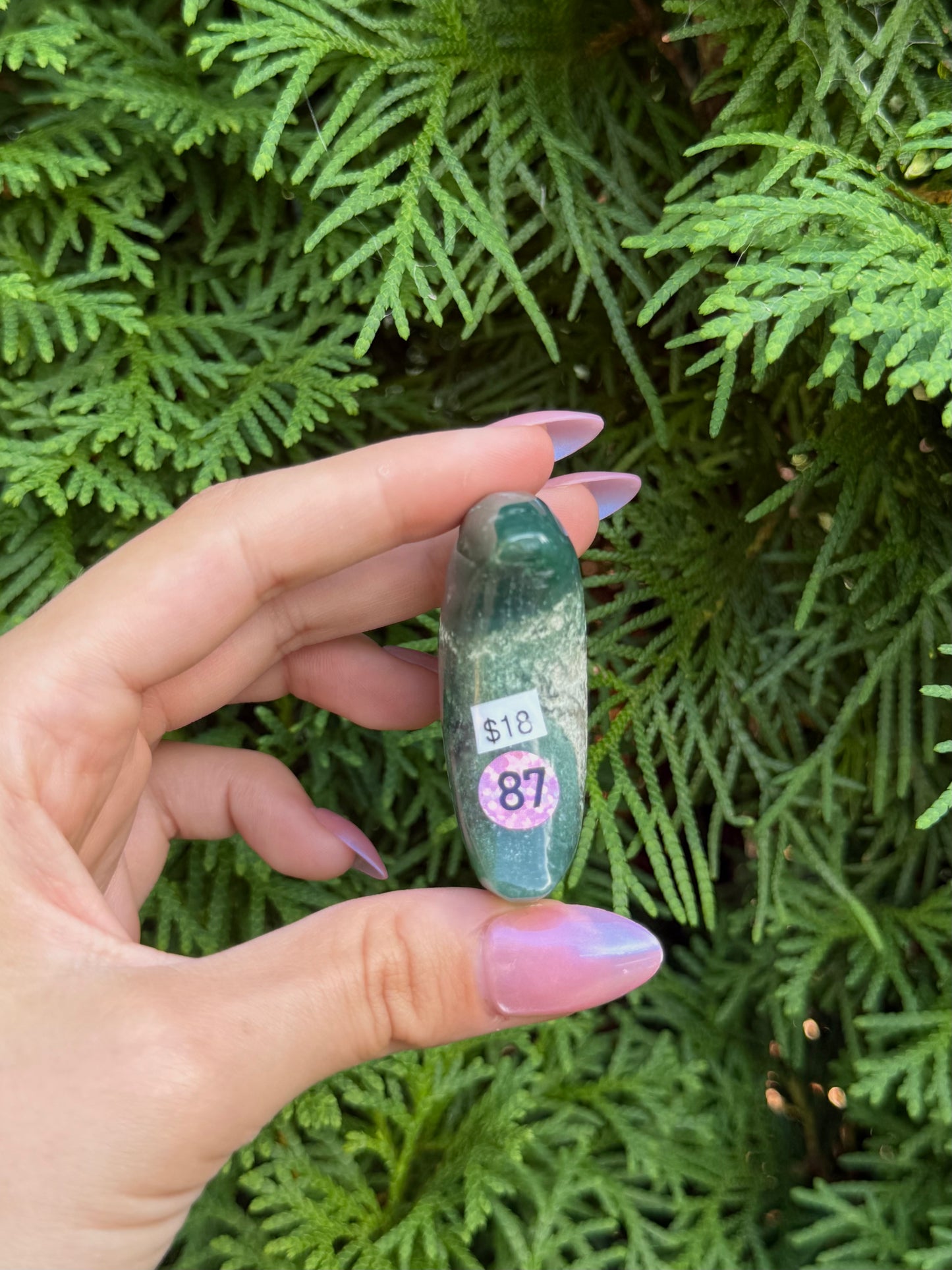 Moss Agate Mini Moon (Opt 87)