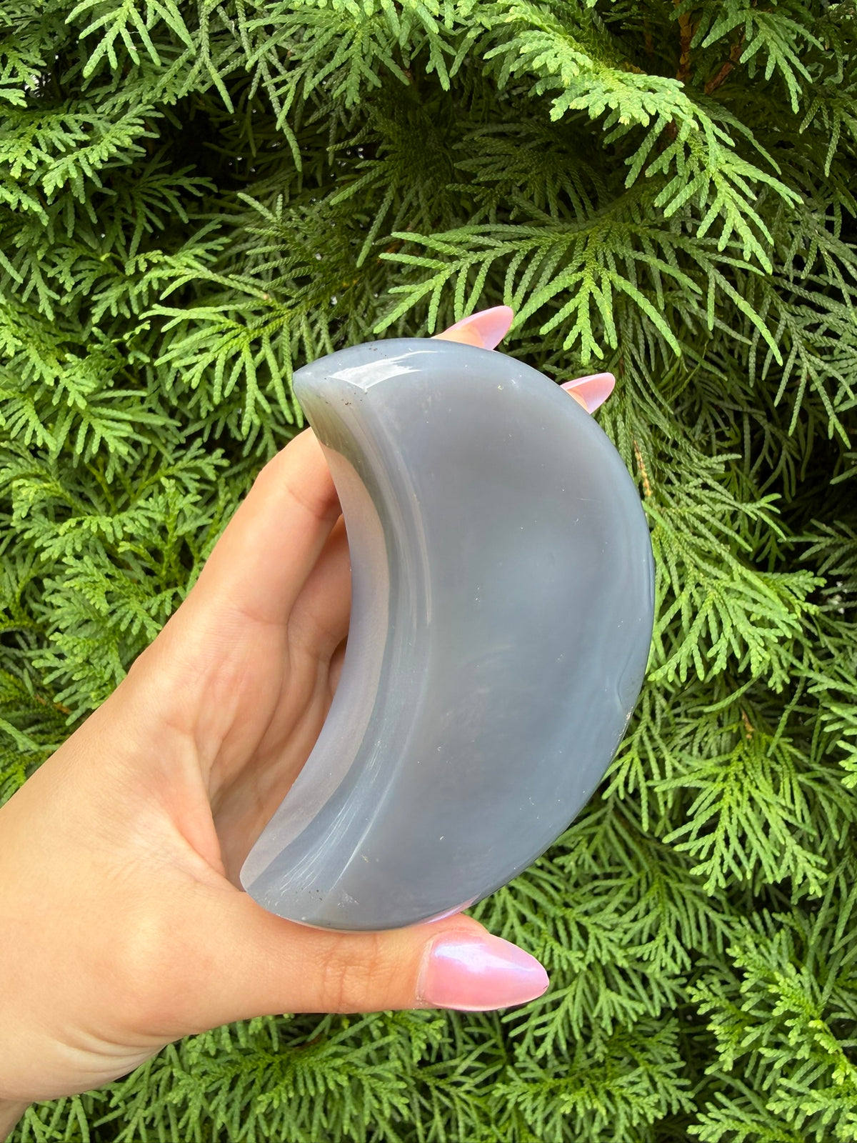 Druzy Agate Moon with Stand (Opt 52)