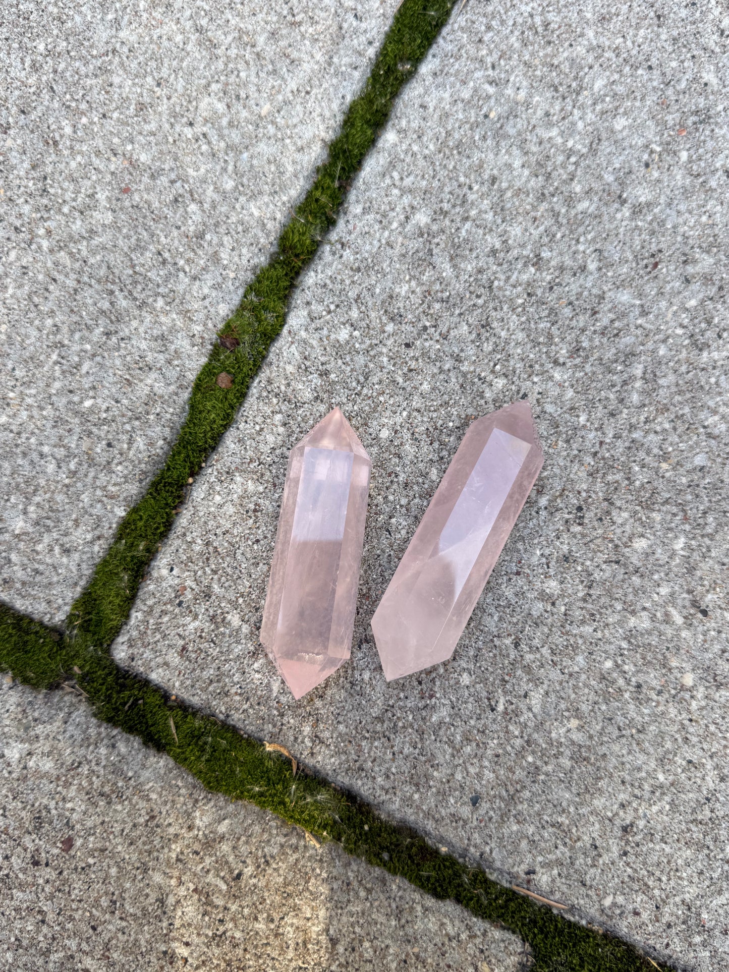 One Rose Quartz Double-Terminated Point