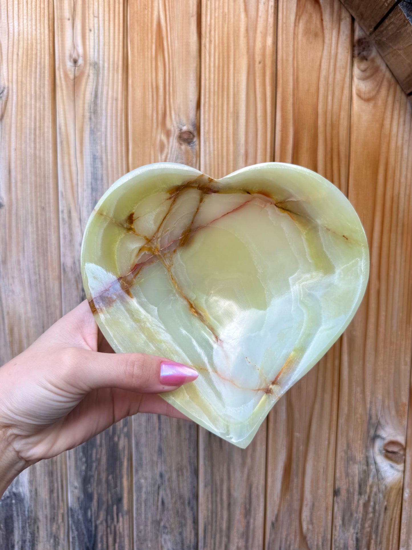 Hand-carved Onyx Heart Bowl (Opt A)