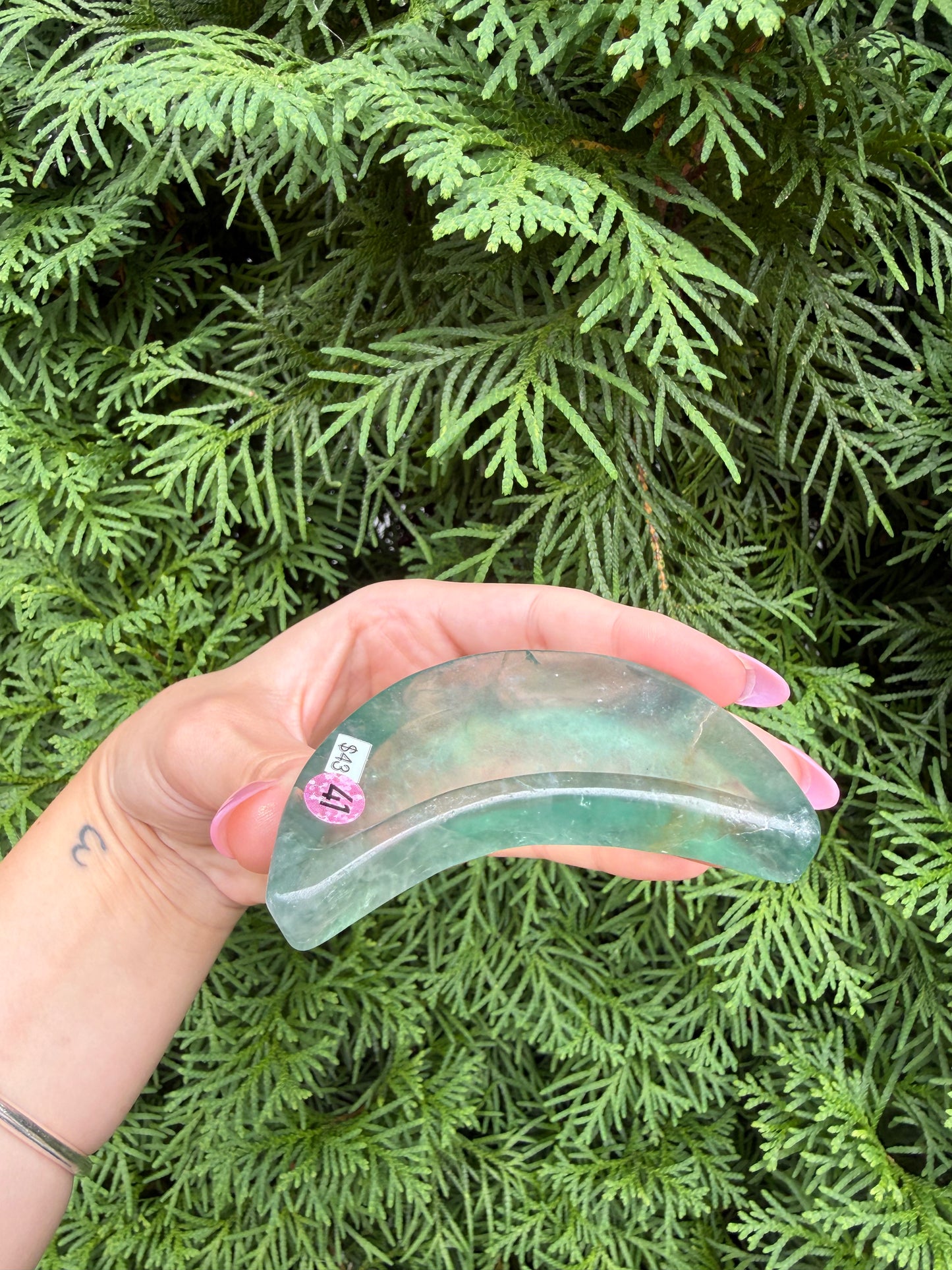 Rainbow Fluorite Moon Bowl (Opt 41)