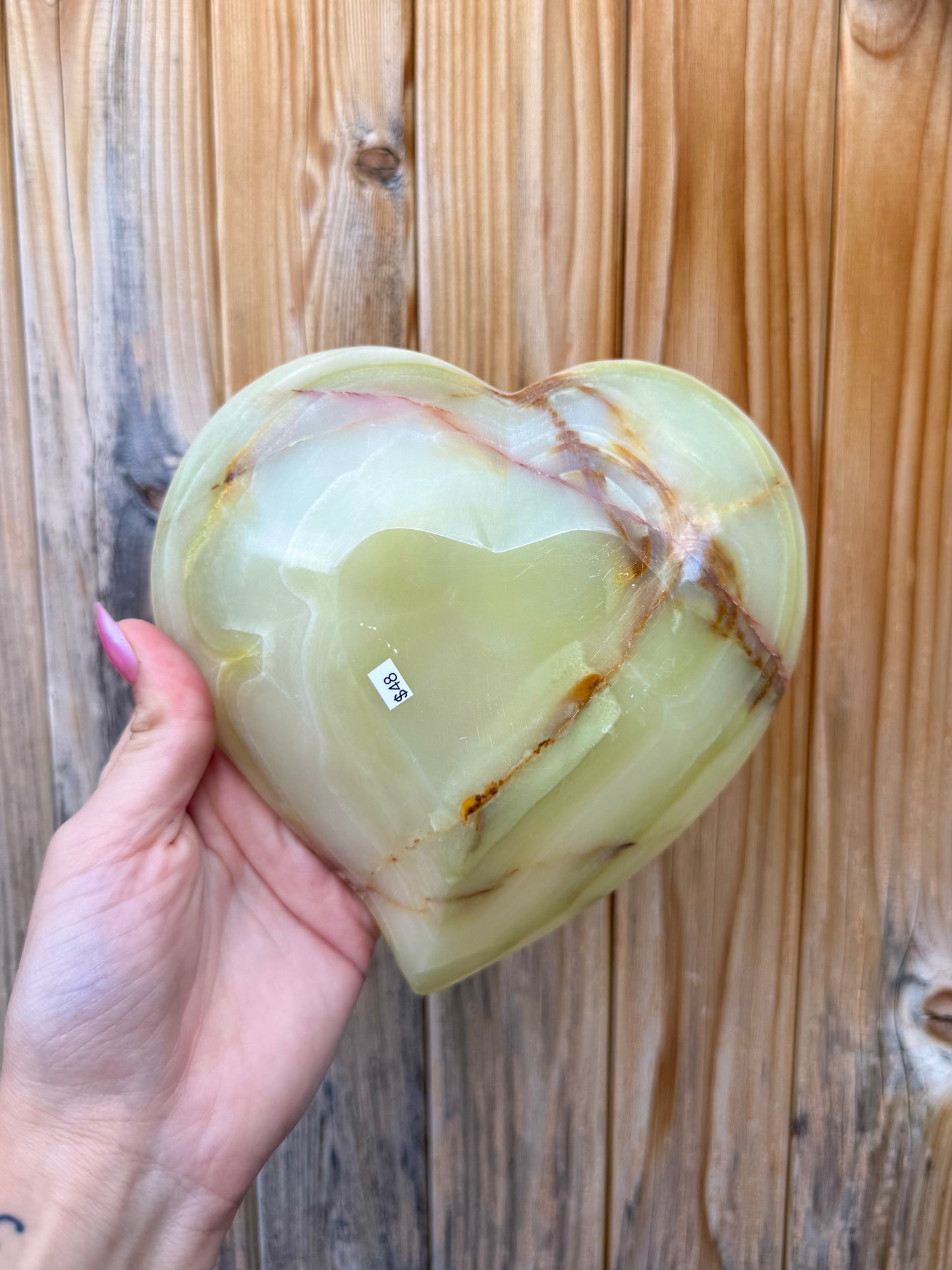 Hand-carved Onyx Heart Bowl (Opt A)
