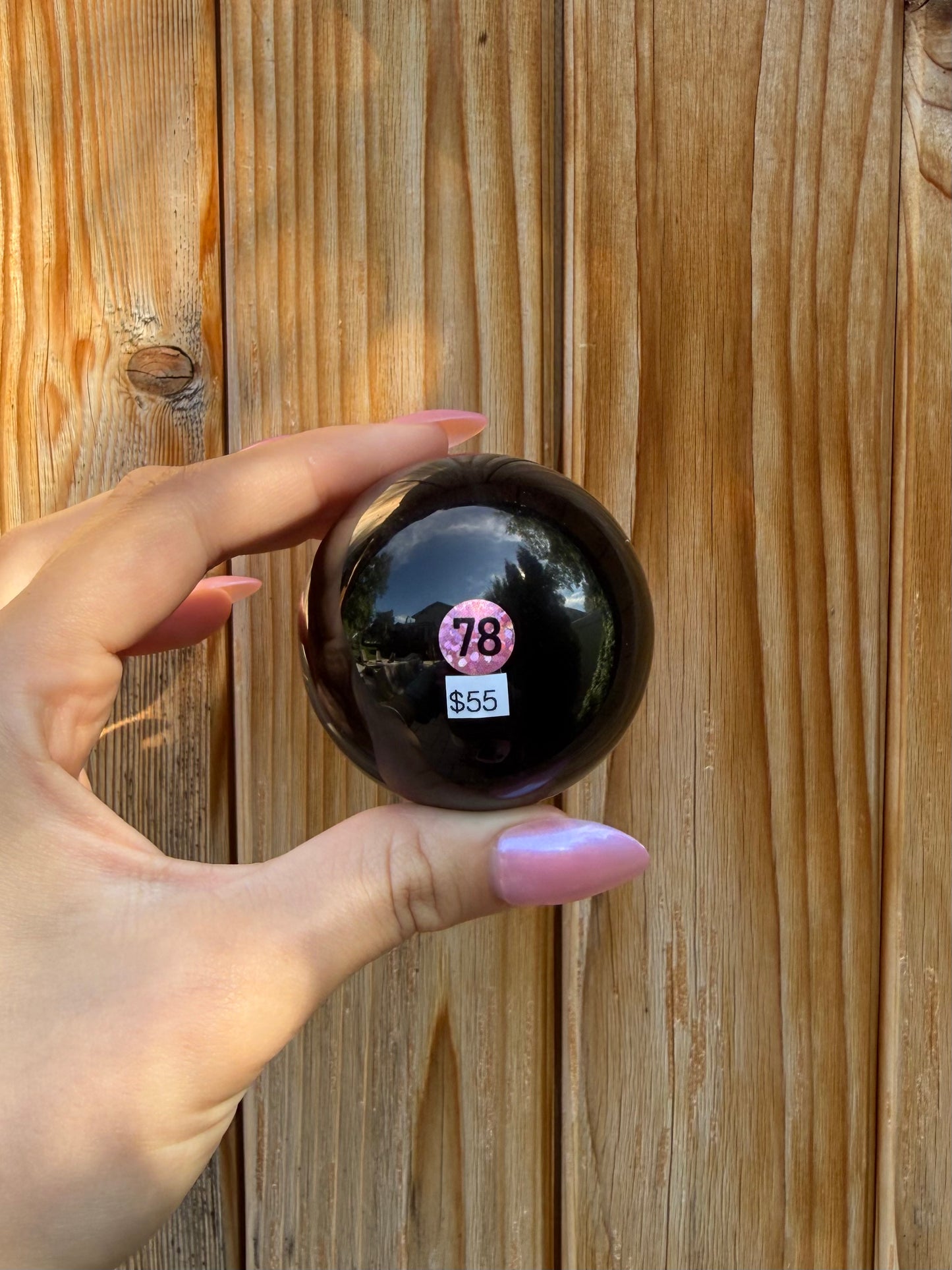 Silver Sheen Obsidian Sphere (Opt 78)