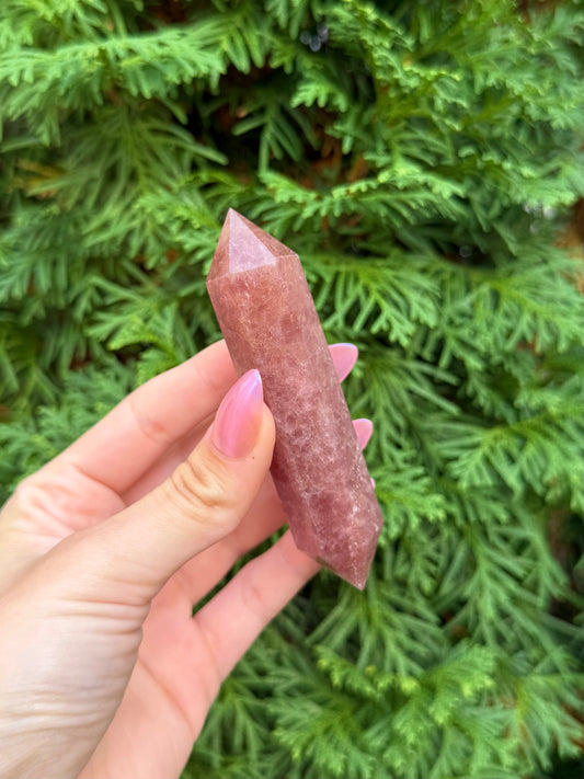 Strawberry Quartz Double-Terminated Point (Opt 71)