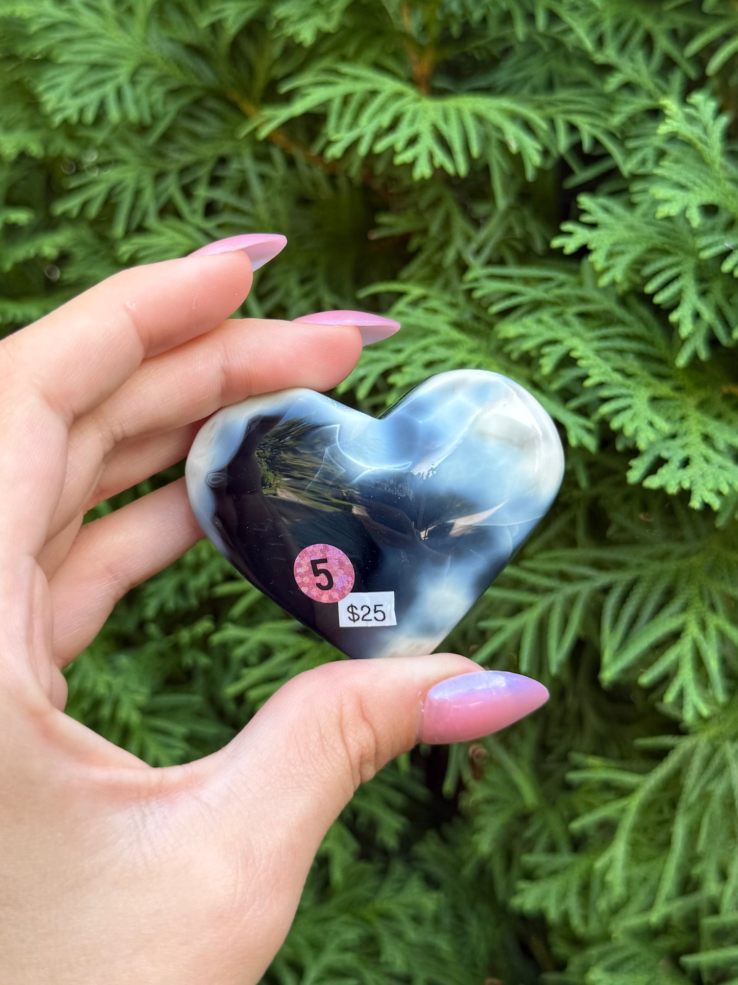 Druzy Onyx Heart (Opt 5)