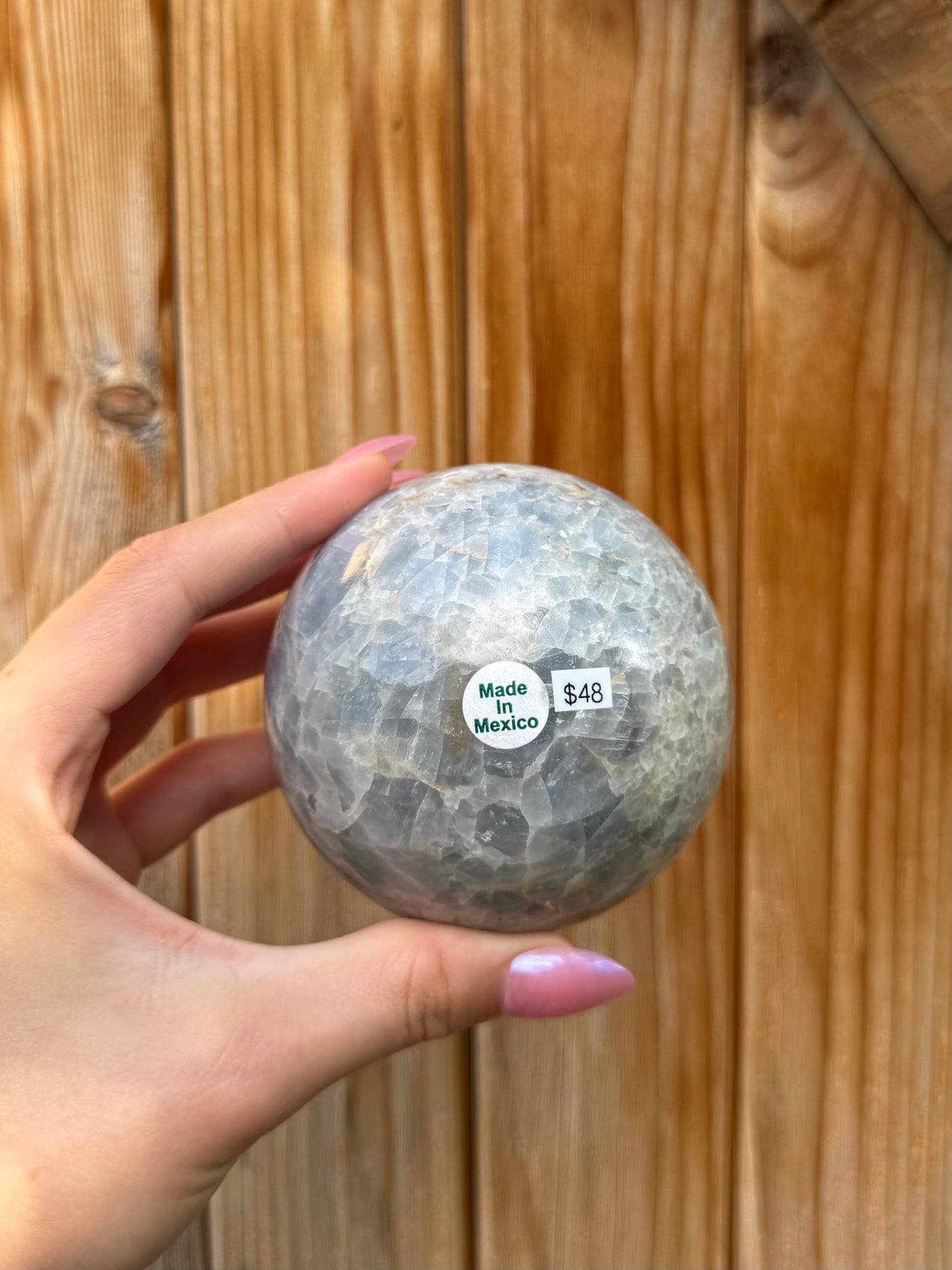 Blue Calcite Sphere (Opt 48)