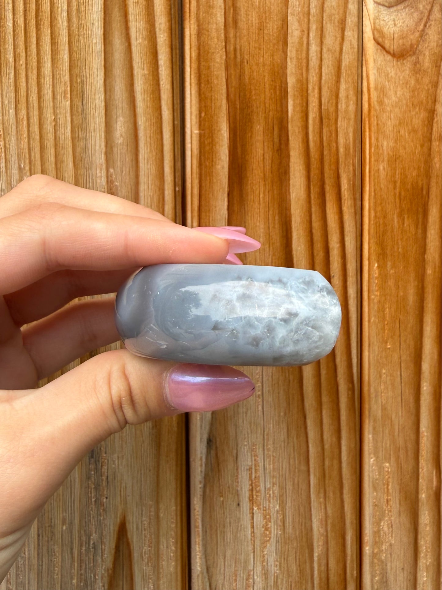 Druzy Agate Moon with Stand (Opt 51)