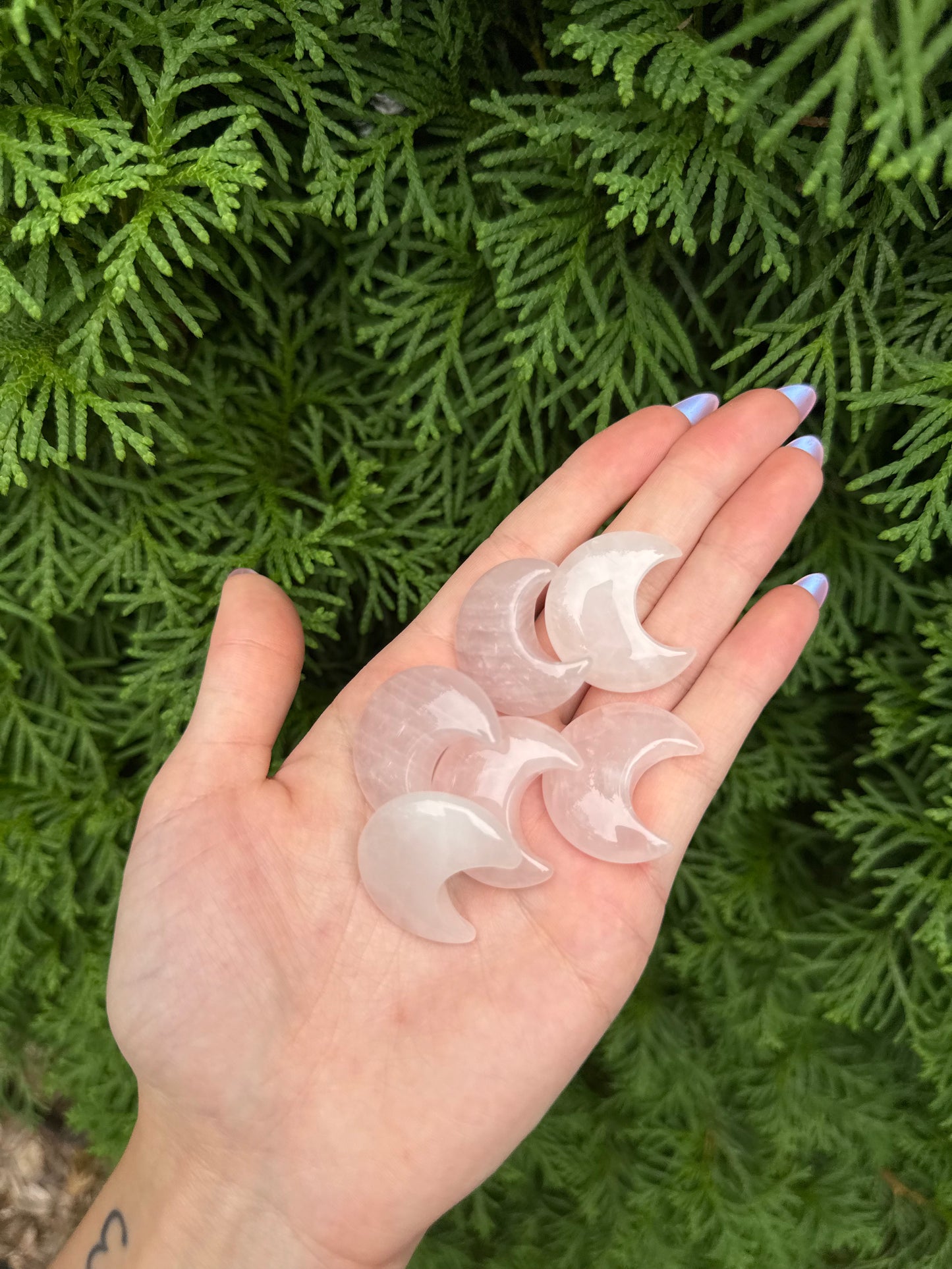 Mini Rose Quartz Moon