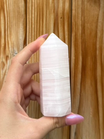 Pink Mangano Calcite Tower (Opt 32)