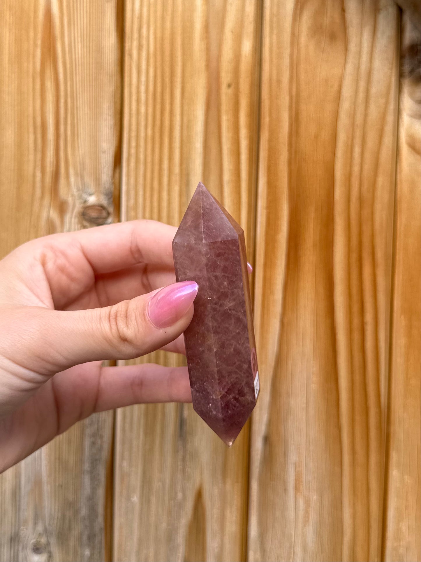 Strawberry Quartz Double-Terminated Point (Opt 68)