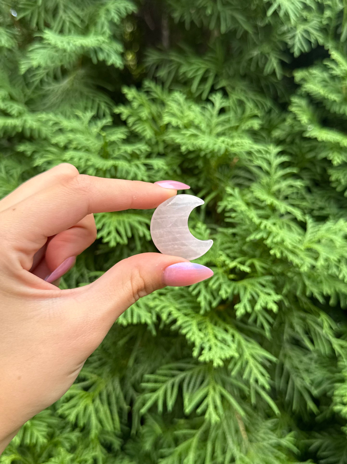 Mini Rose Quartz Moon