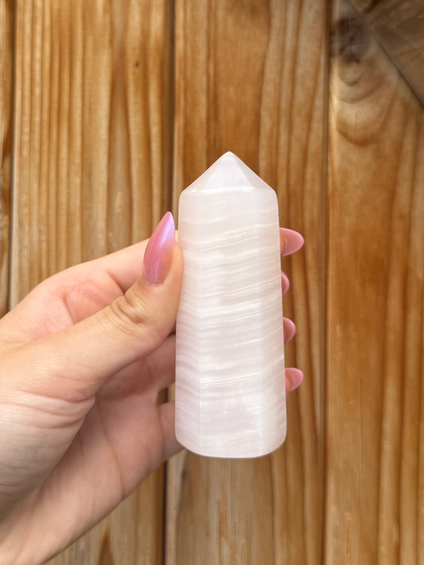 Pink Mangano Calcite Tower (Opt 36)