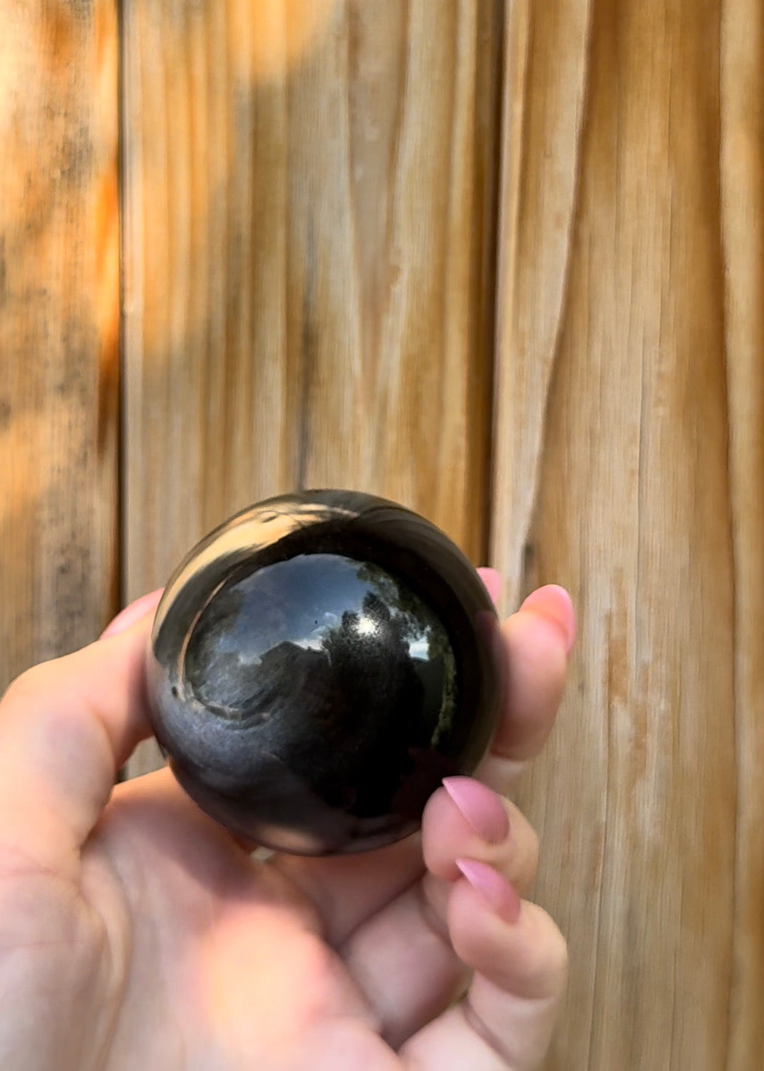 Silver Sheen Obsidian Sphere (Opt 78)