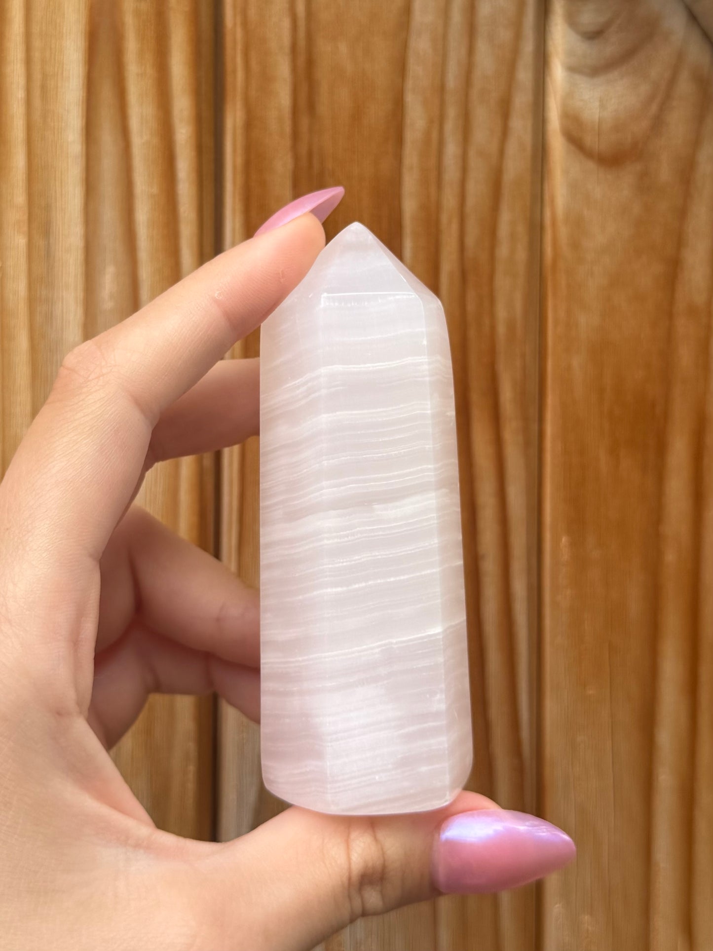 Pink Mangano Calcite Tower (Opt 36)