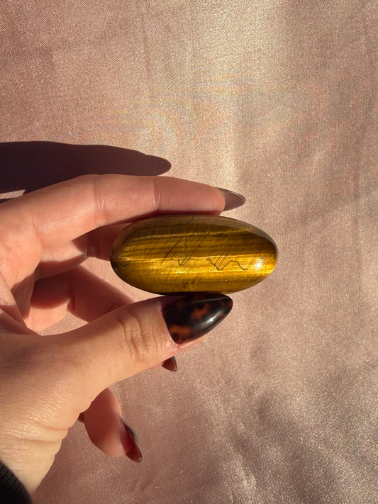Tiger's Eye Palm Stone (Opt 13)