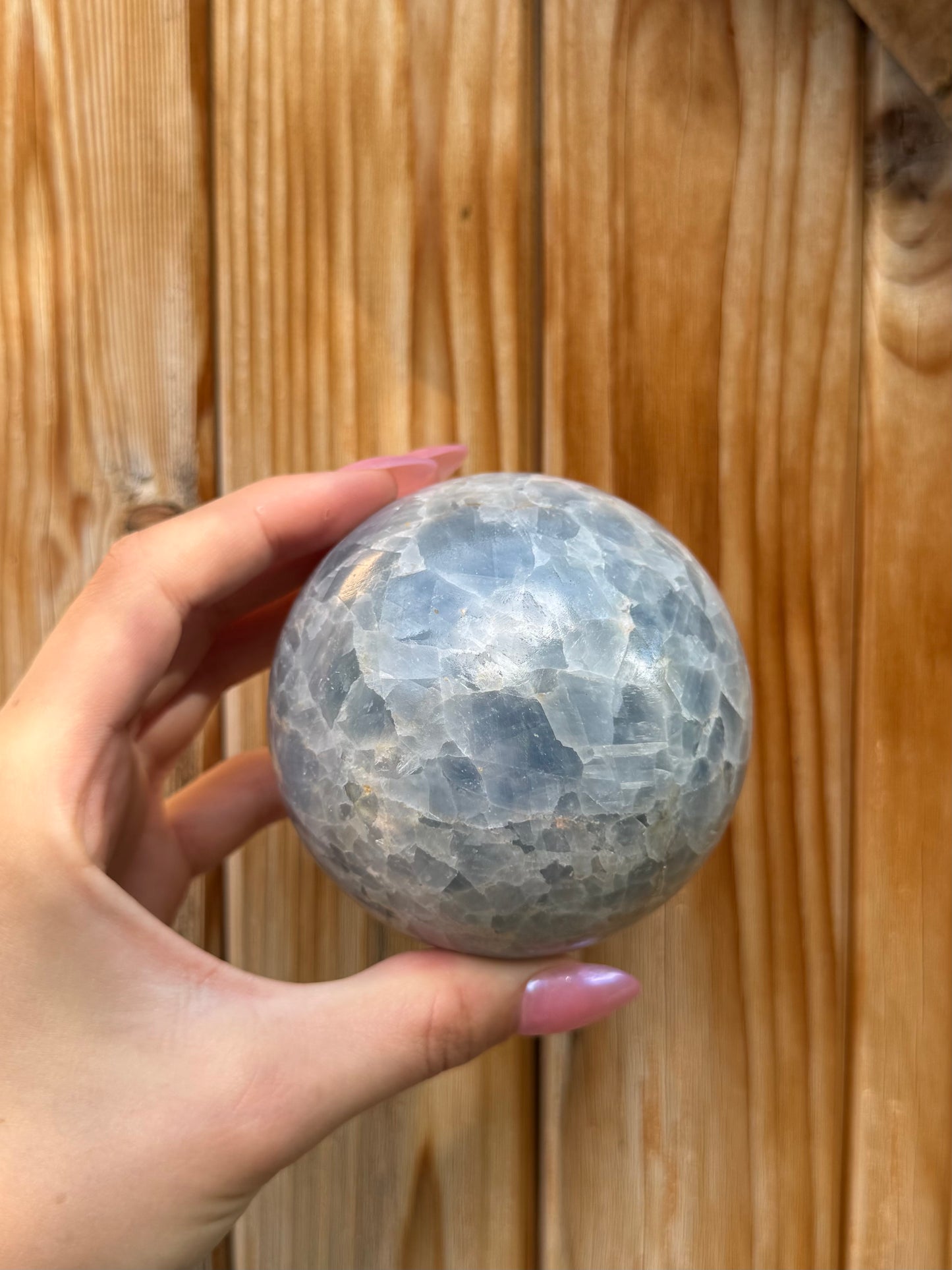 Blue Calcite Sphere (Opt 48)