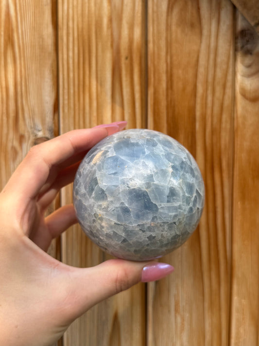 Blue Calcite Sphere (Opt 48)