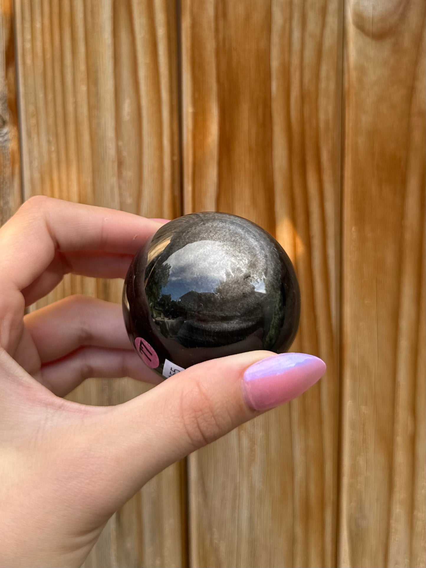 Silver Sheen Obsidian Sphere (Opt 77)
