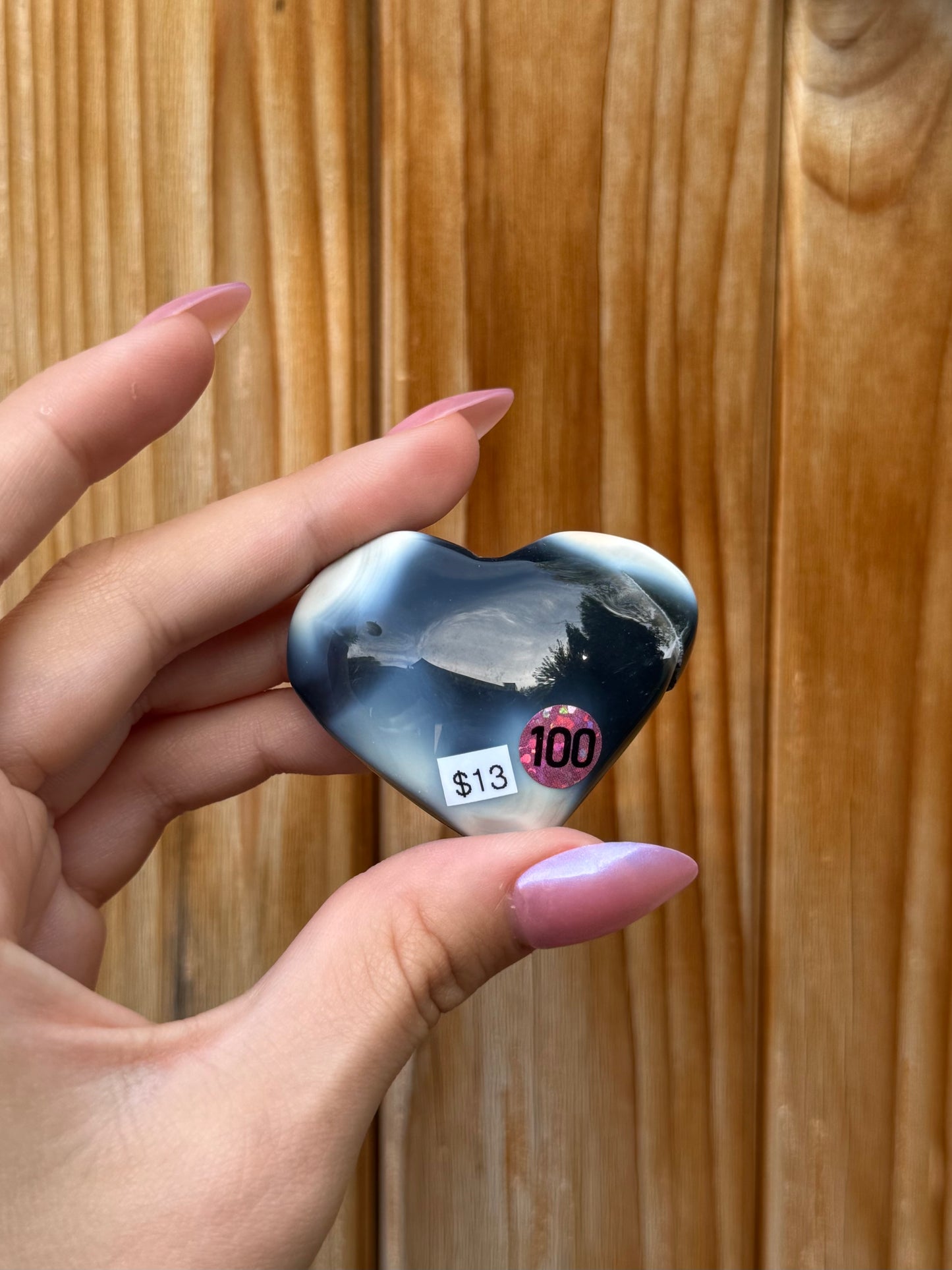 Druzy Onyx Heart (Opt 100)