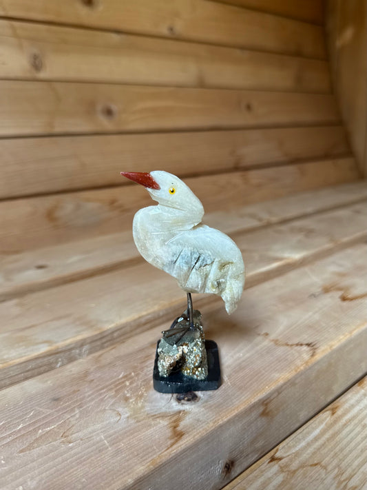 Egret Bird Carving