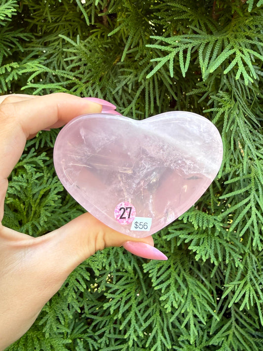Rose Quartz Heart Bowl (Opt 27)