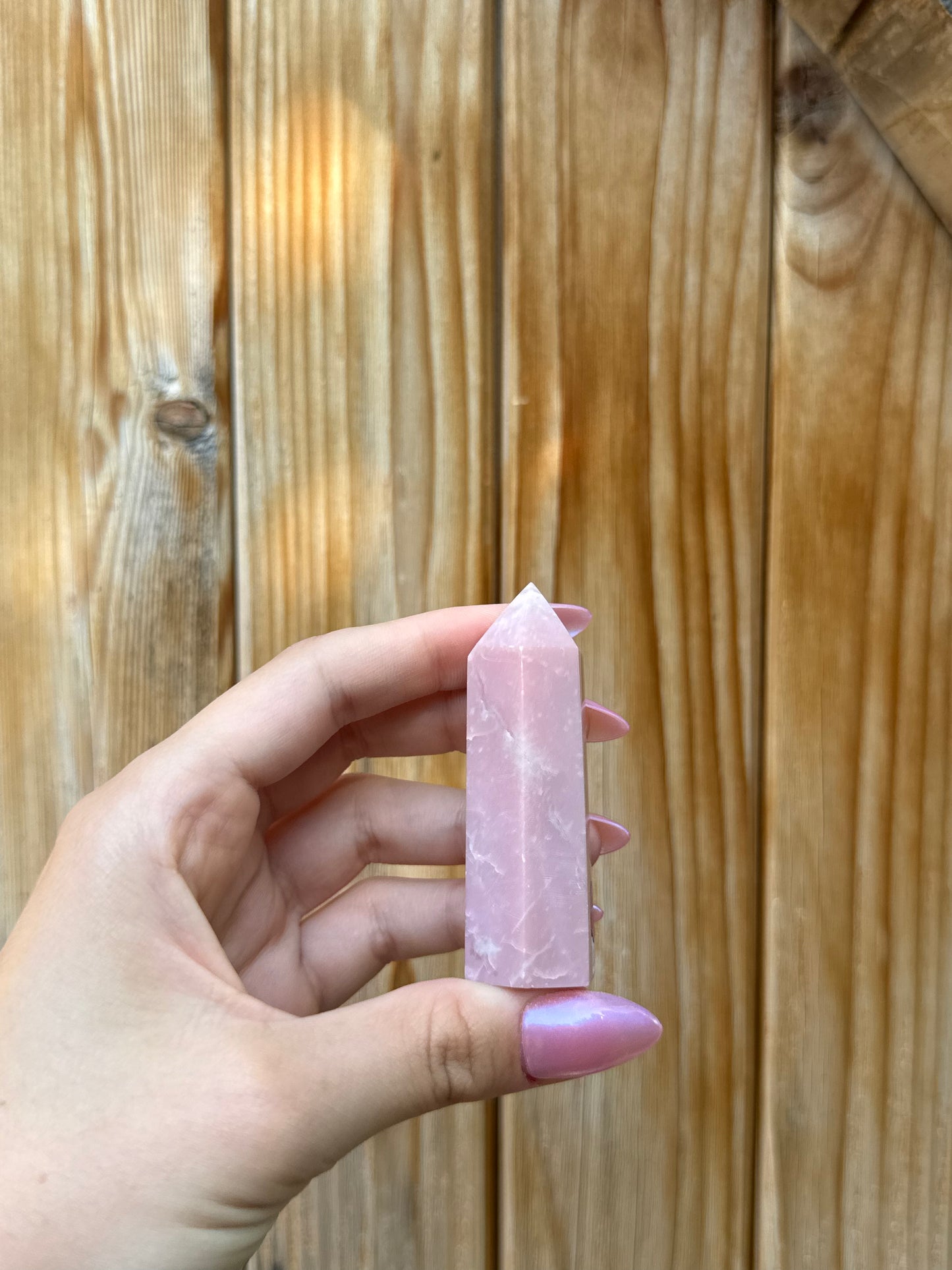 Pink Opal Obelisk Mini Tower (Opt 11)