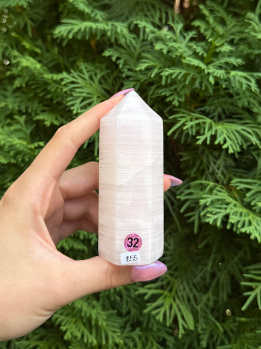 Pink Mangano Calcite Tower (Opt 32)