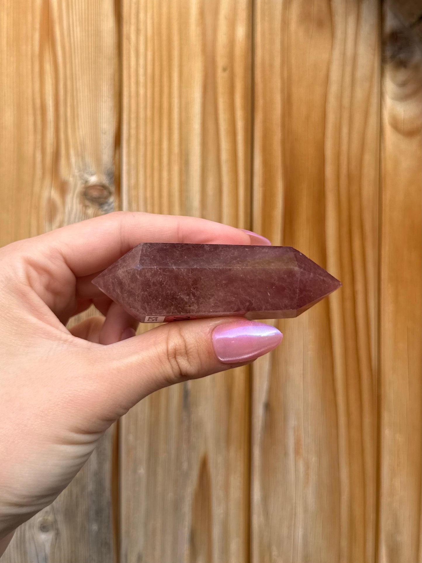 Strawberry Quartz Double-Terminated Point (Opt 70)