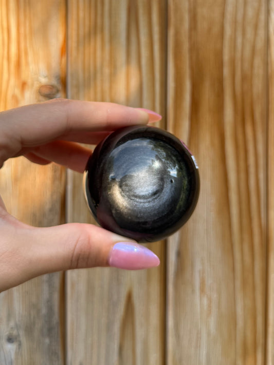 Silver Sheen Obsidian Sphere (Opt 78)