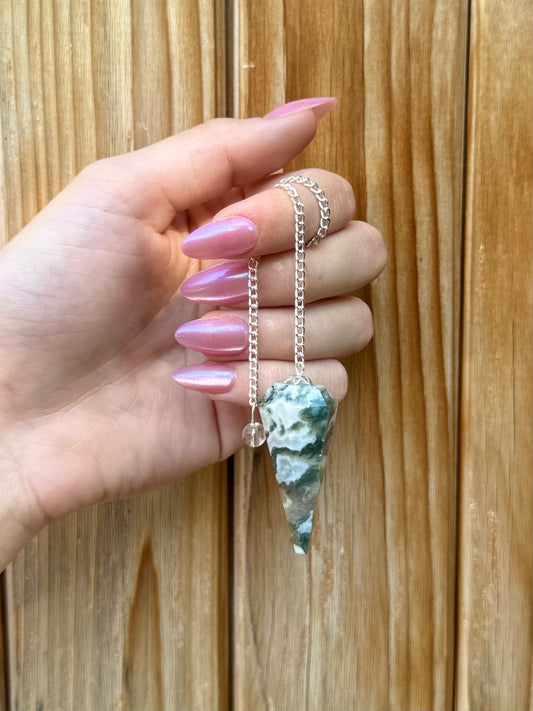 Moss Agate Pendulum