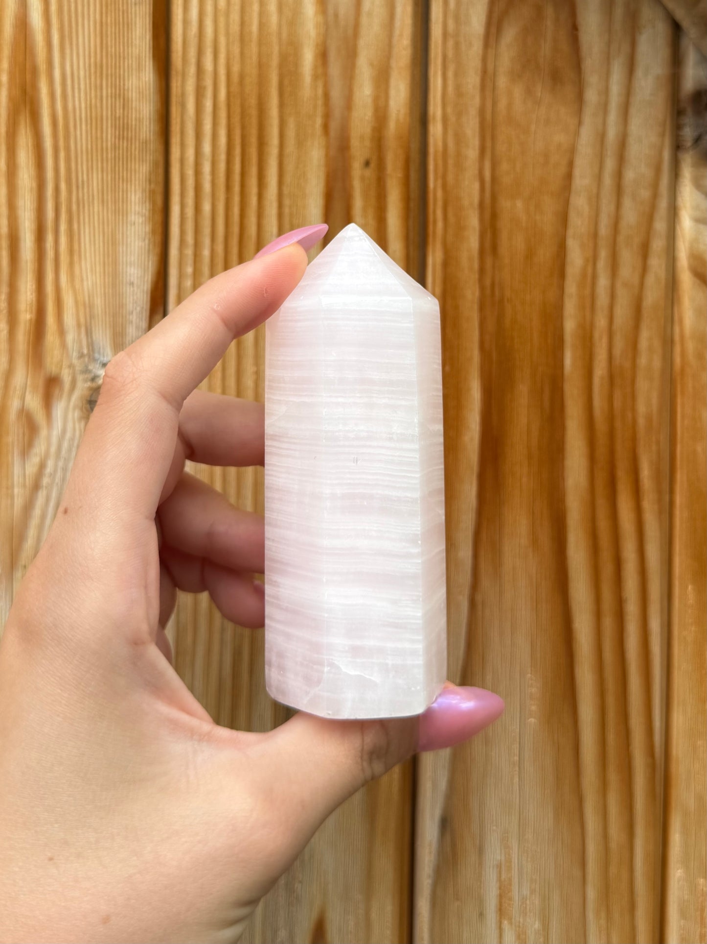 Pink Mangano Calcite Tower (Opt 32)