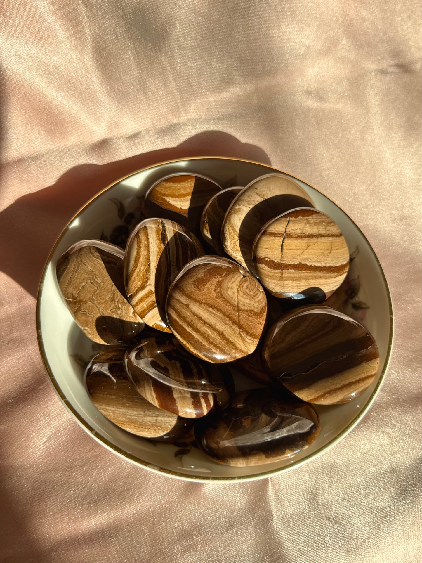 One Chocolate Jasper Smooth Stones