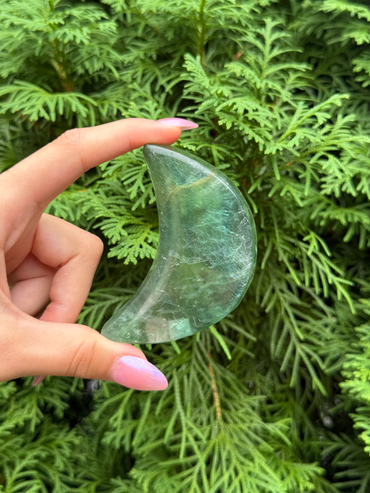 Rainbow Fluorite Moon Bowl (Opt 41)