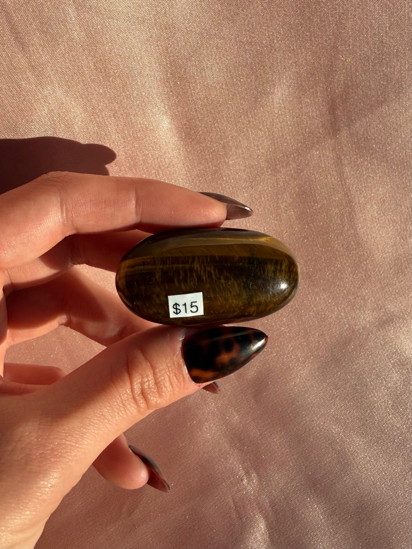 Tiger's Eye Palm Stone (Opt 14)