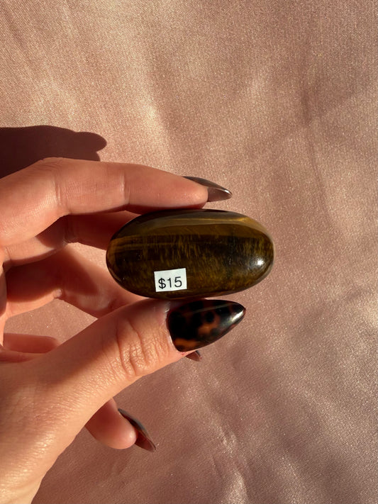 Tiger's Eye Palm Stone (Opt 14)