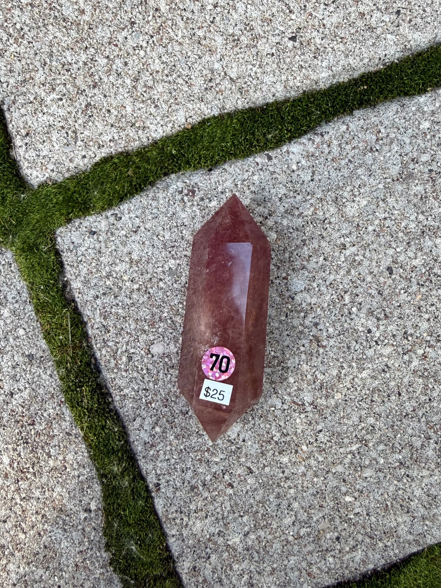 Strawberry Quartz Double-Terminated Point (Opt 70)