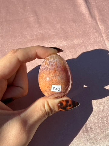 Dragon Fire Agate Egg (Opt 16)