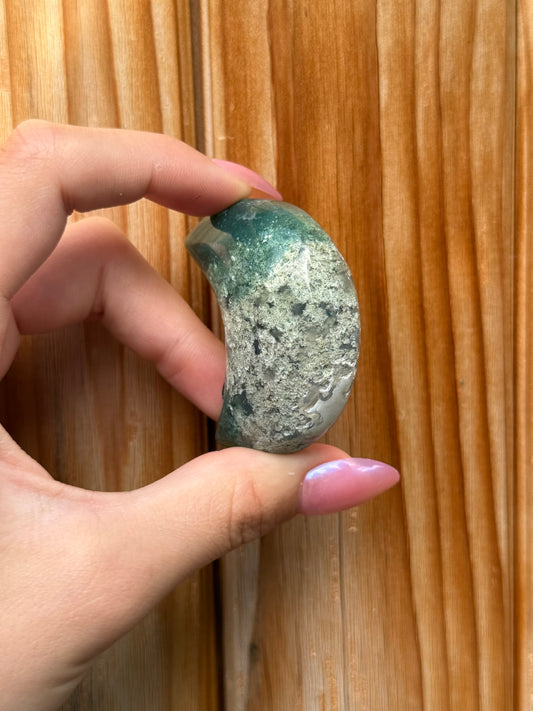 Moss Agate Mini Moon (Opt 87)